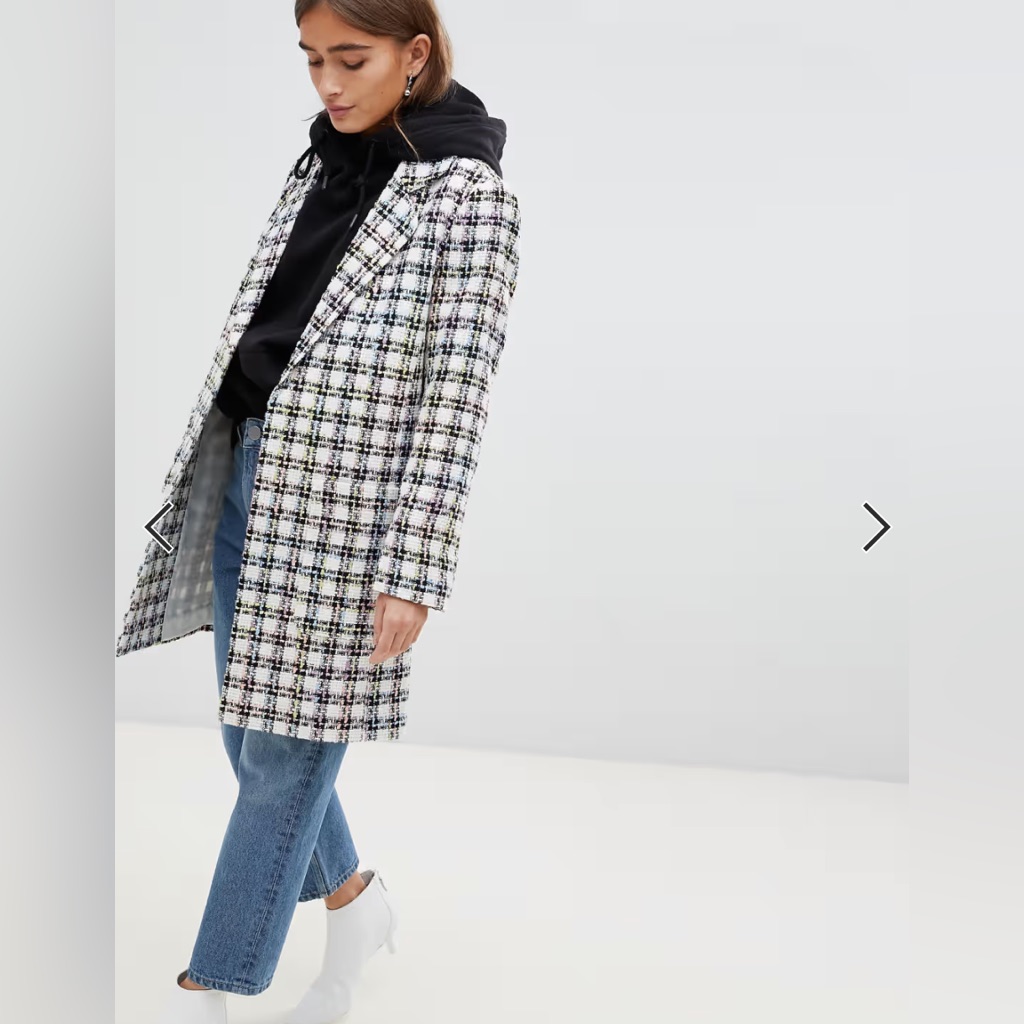 Asos Design Slim Boucle Coat 6